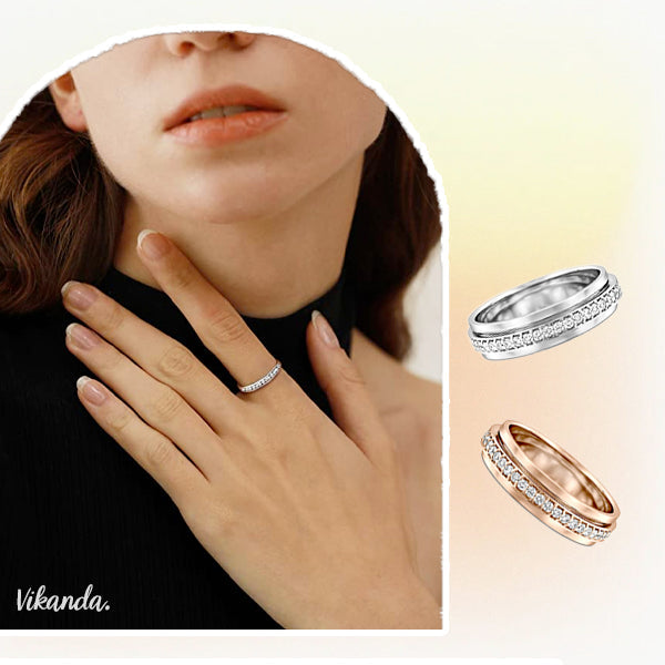 （Limited Time Discount 🔥 ）VIKANDA Thermogenic Moissanite Spinner Ring
