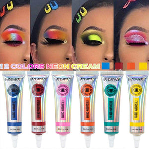 12 Colors Matte Neon Eyeshadow Cream